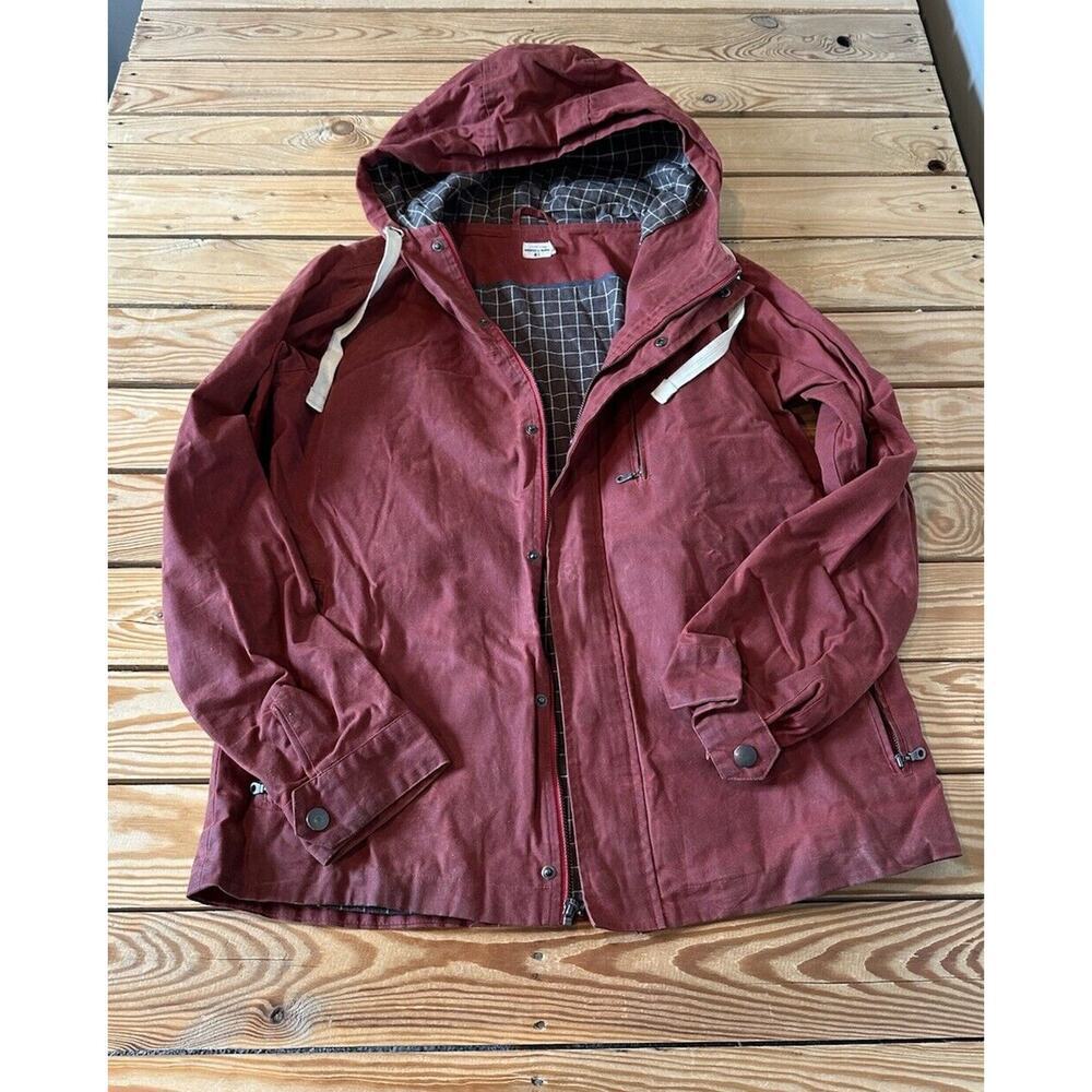 Bridge & Burn Portland Hooded Jacket Size Medium Men’s Red Full Zip